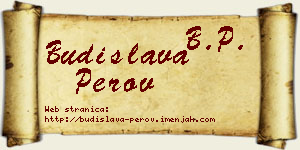 Budislava Perov vizit kartica